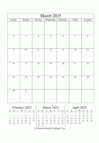 editable calendar march 2025