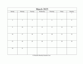 editable march 2025 calendar