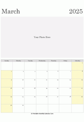 march 2025 photo calendar