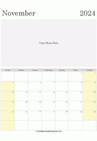 november 2024 photo calendar